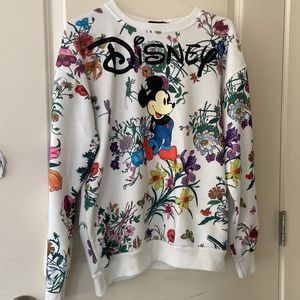 Cute Floral Mickey Mouse Sweater